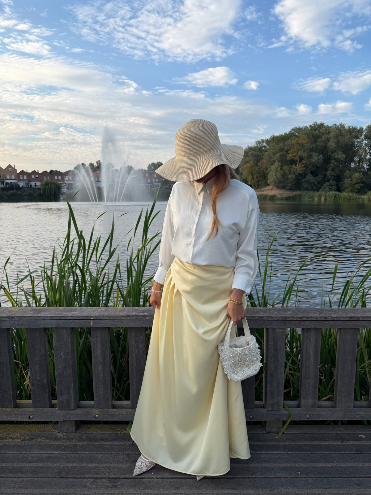 Jupe jaune satinée IVY