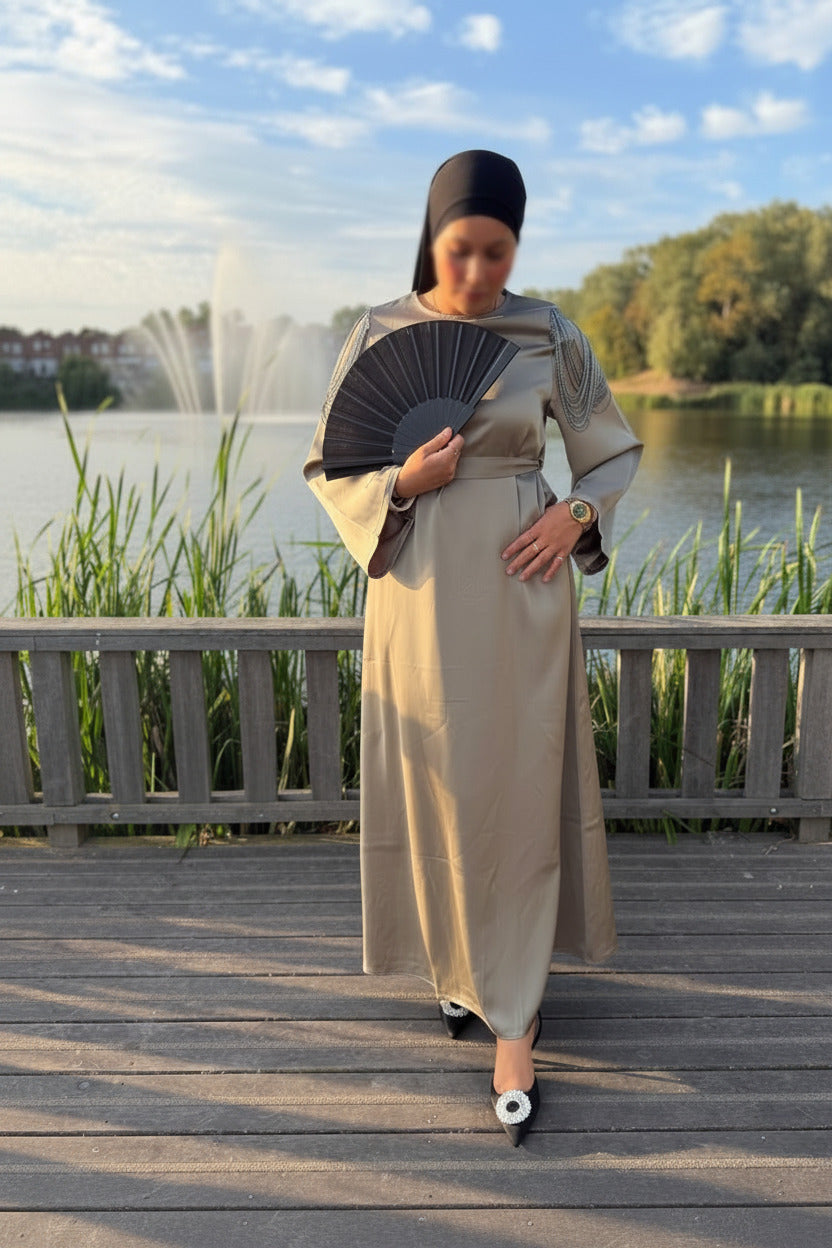 Robe SHINE - kaki grisé