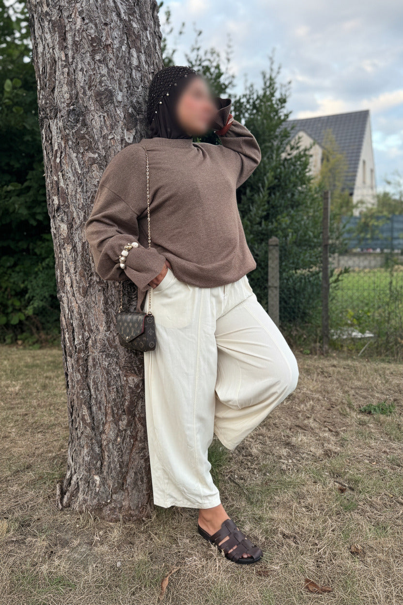 Pantalon barrel effet lin ORIGIN