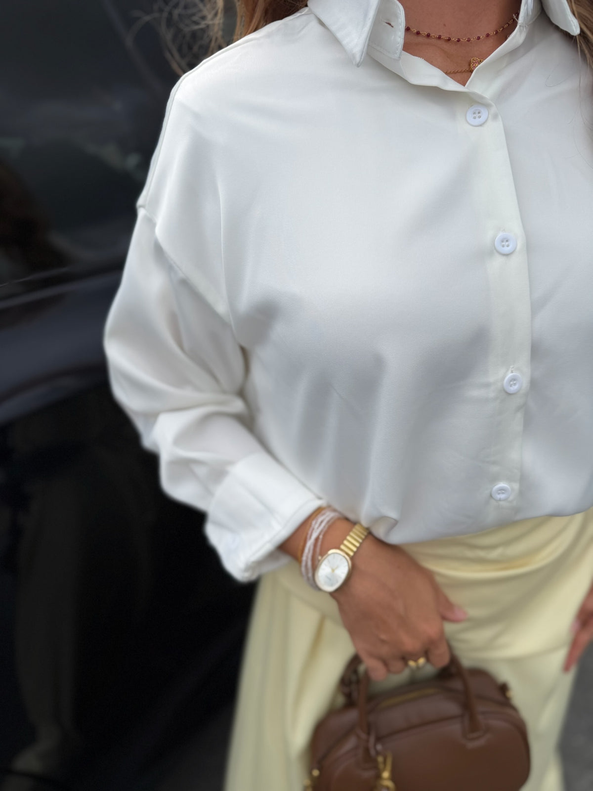 Chemise satinée AVA