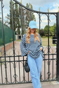 Pull léger OLI - bleu marine & bleu clair