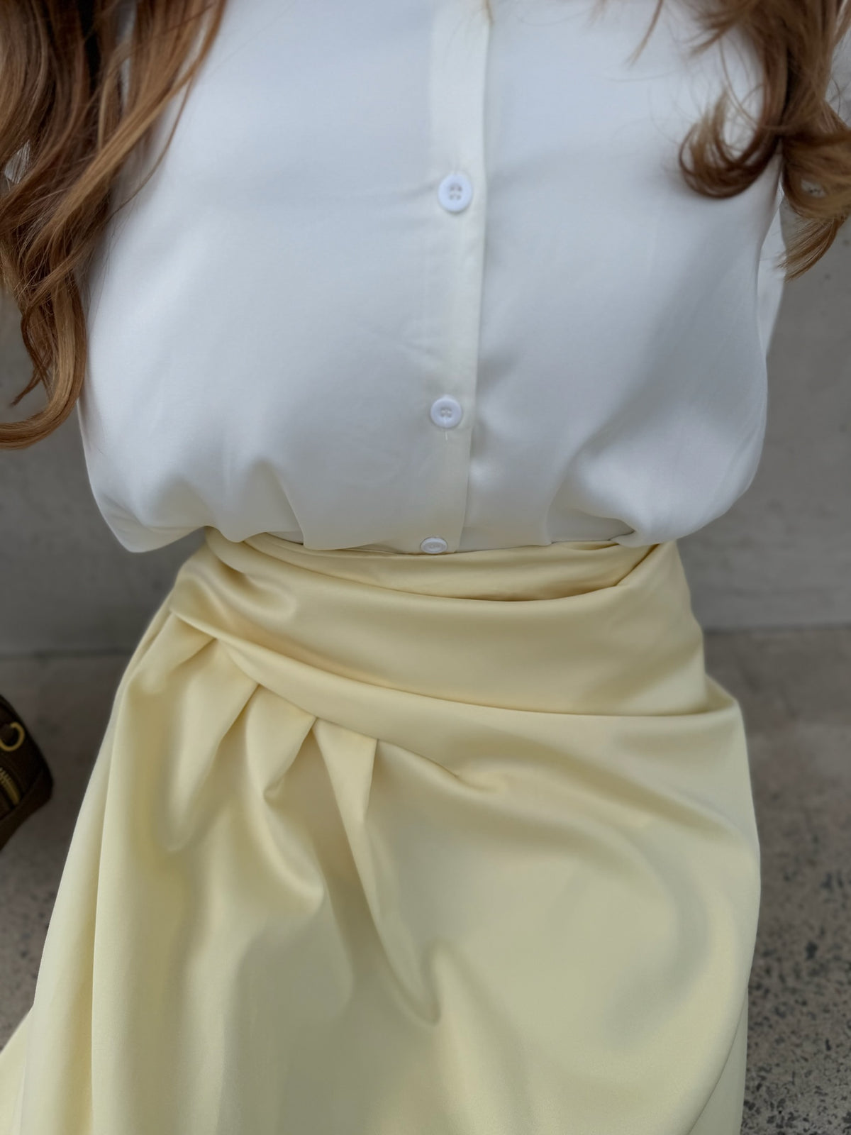 Jupe jaune satinée IVY