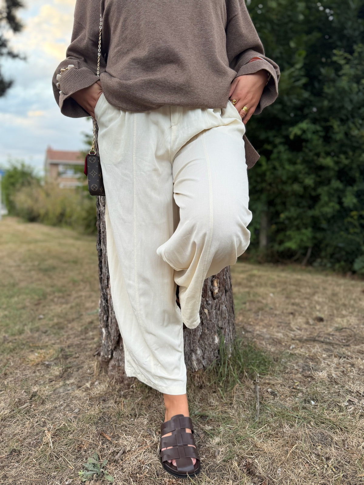 Pantalon barrel effet lin ORIGIN